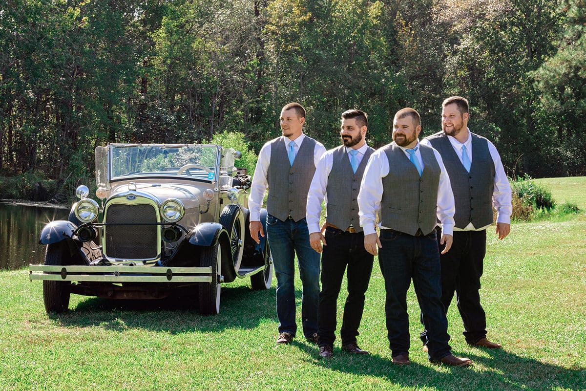 Charleston wedding photographer groom's party groom's attendants examples