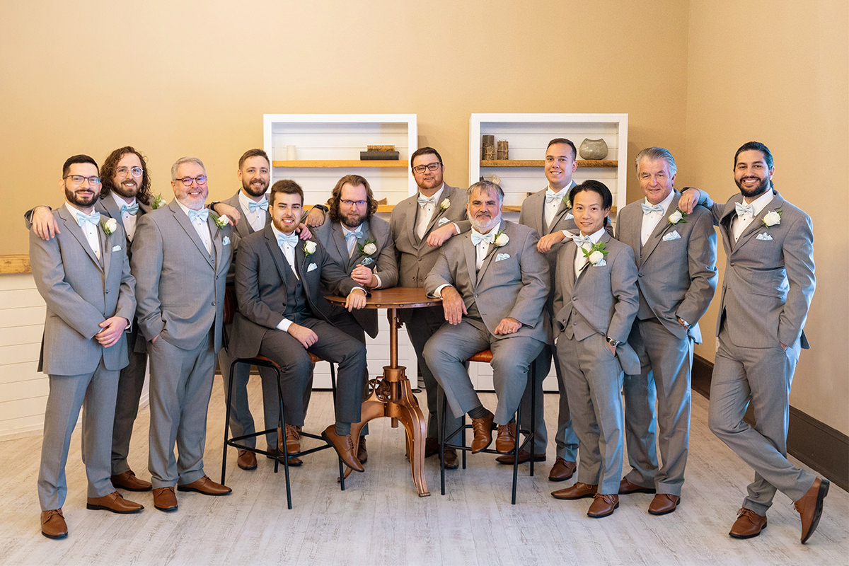 Charleston wedding photographer groom's party groom's attendants examples