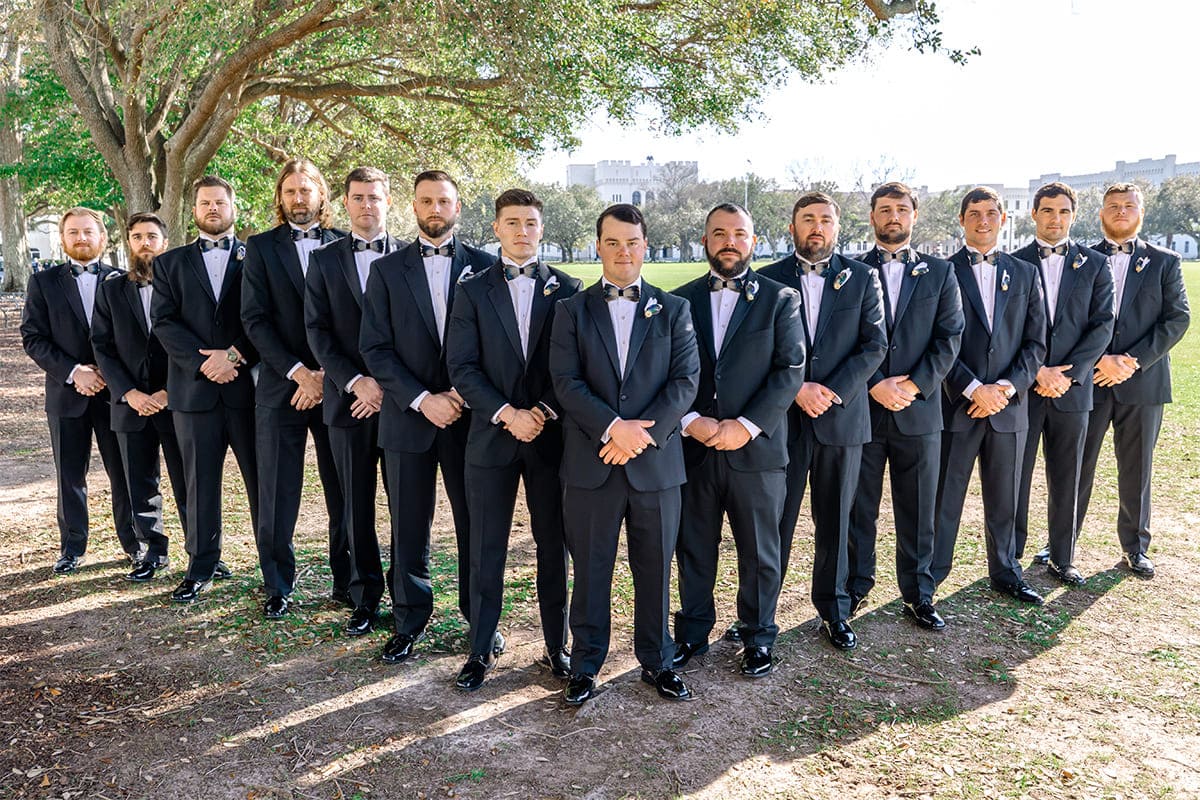 Charleston wedding photographer groom's party groom's attendants examples