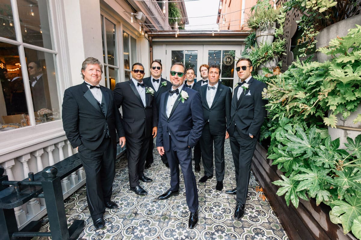 Charleston wedding photographer groom's party groom's attendants examples