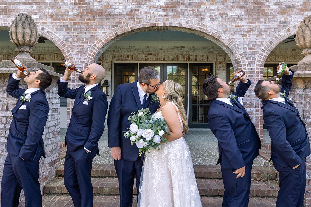 Charleston wedding photographer groom's party groom's attendants examples