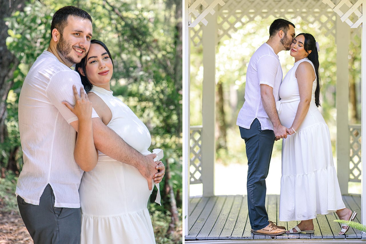 professional photographer maternity photo session at Cypress Garden