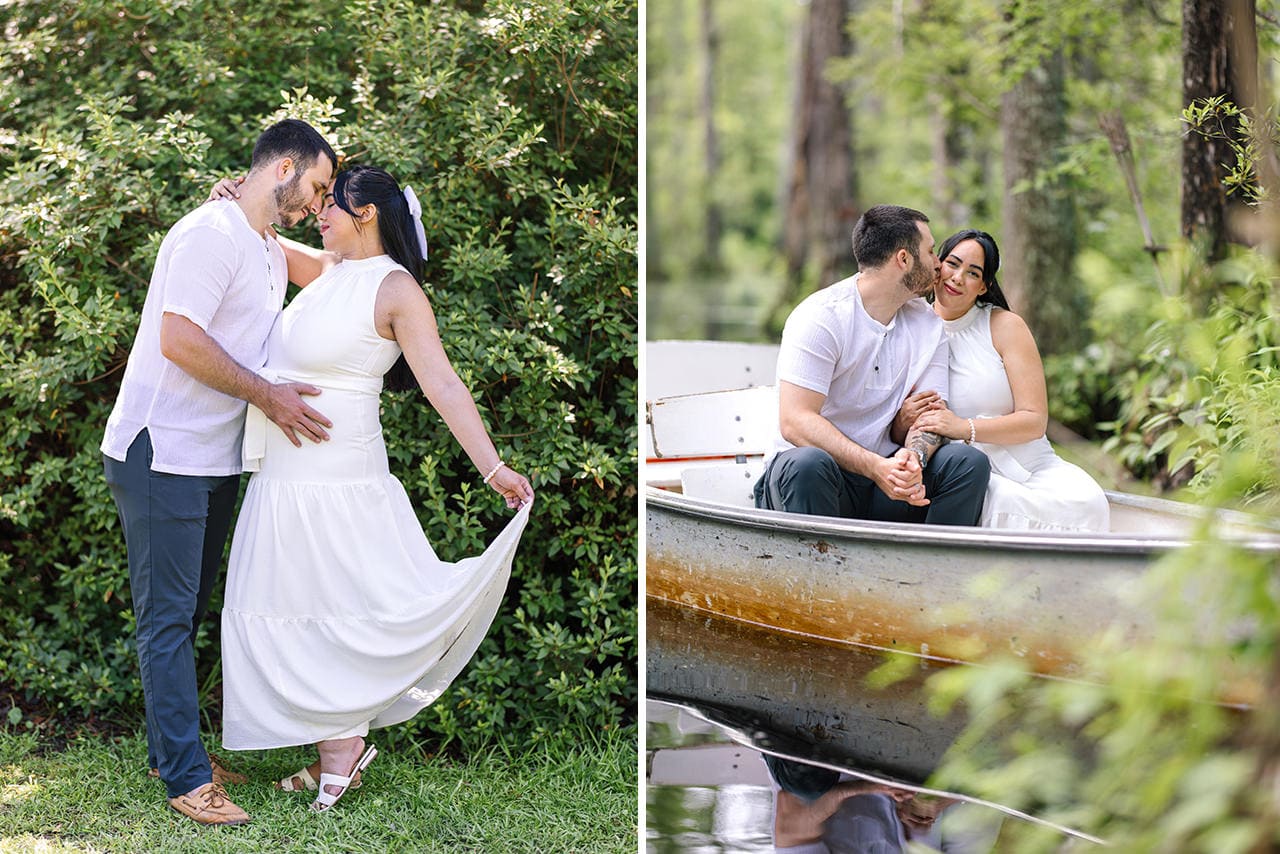 professional photographer maternity photo session at Cypress Garden