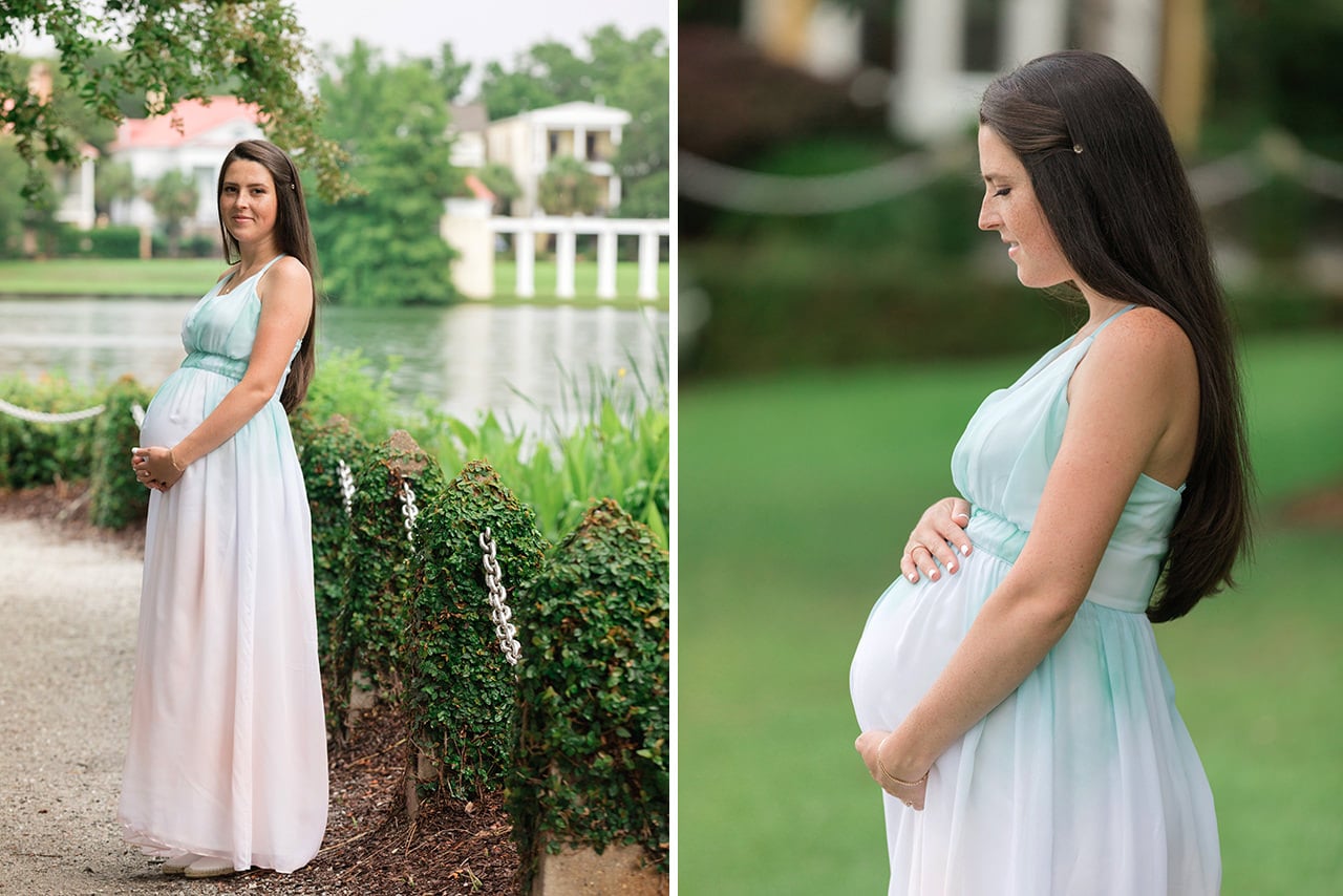 professional photographer maternity photo session at IOn Avant Garden Park