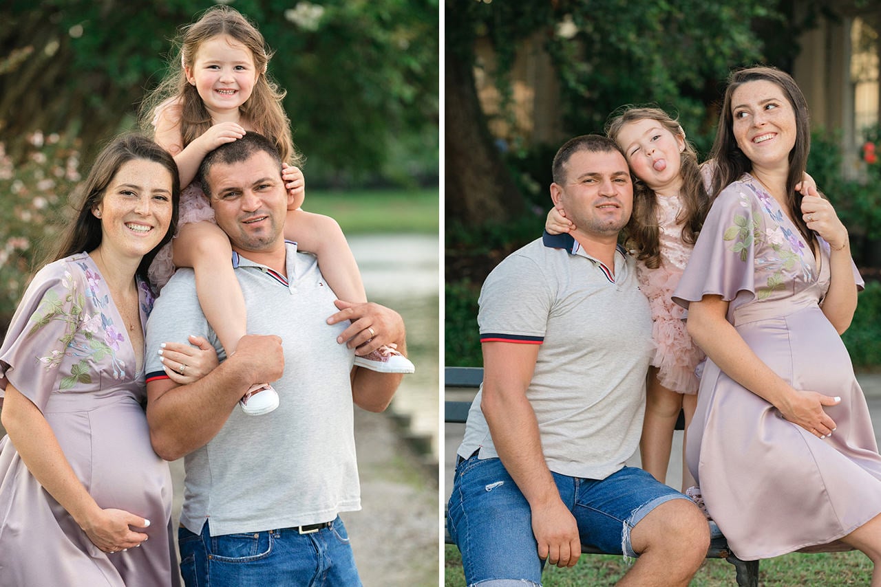 professional photographer maternity photo session at IOn Avant Garden Park