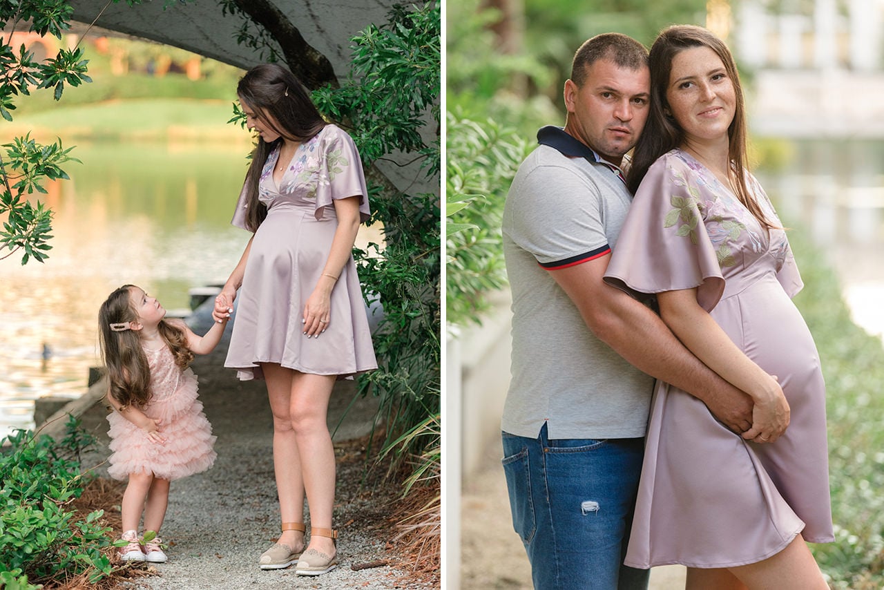 professional photographer maternity photo session at IOn Avant Garden Park
