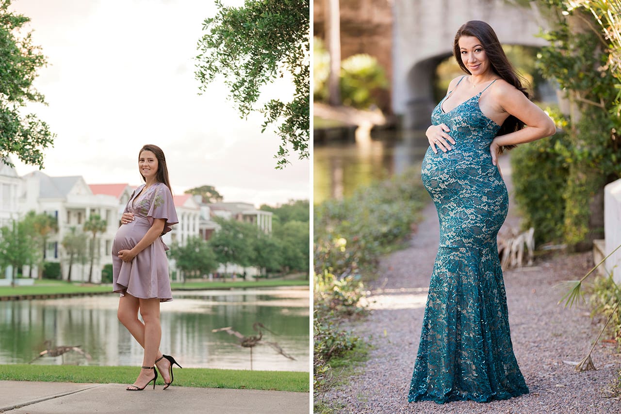professional photographer maternity photo session at IOn Avant Garden Park