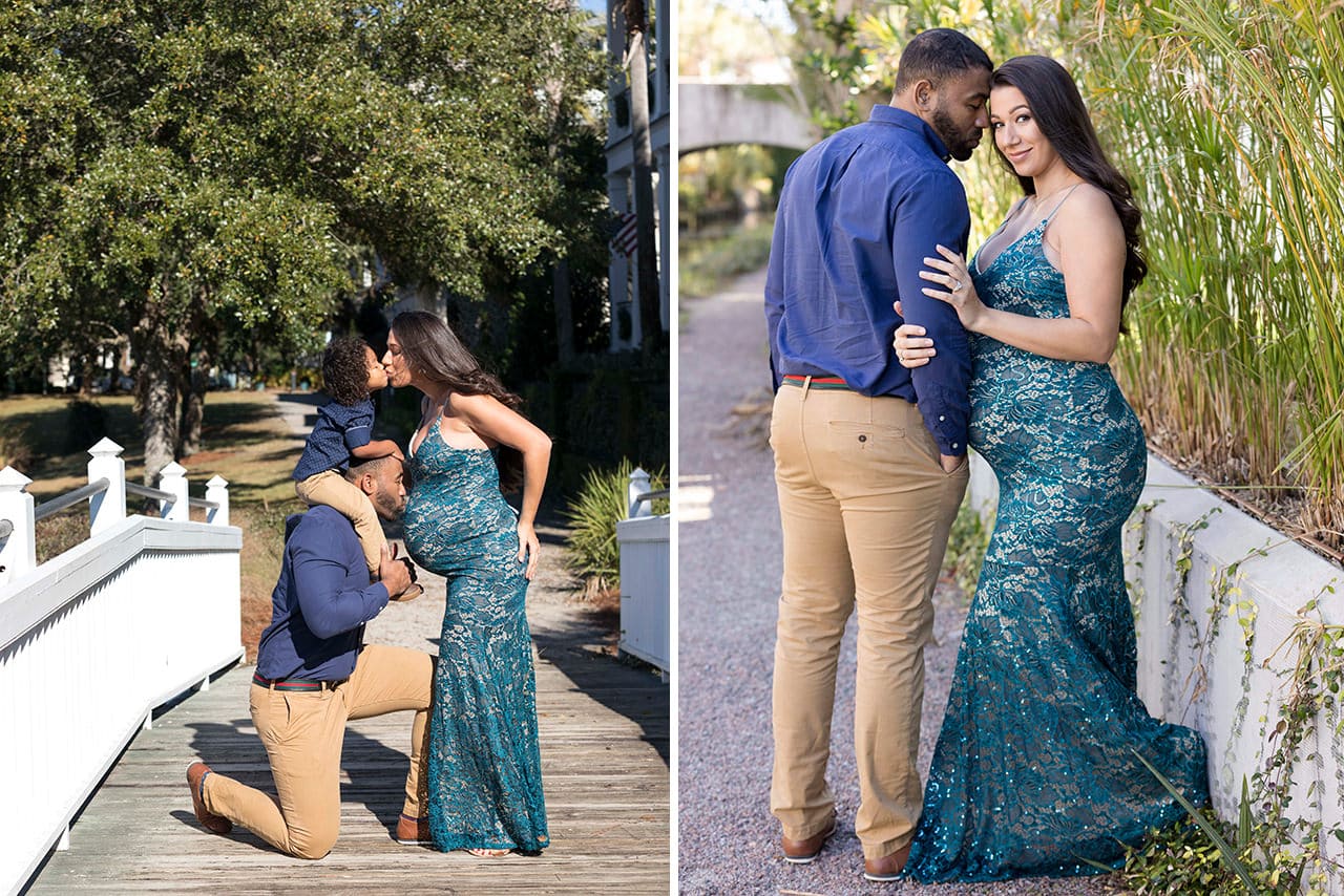 professional photographer maternity photo session at IOn Avant Garden Park