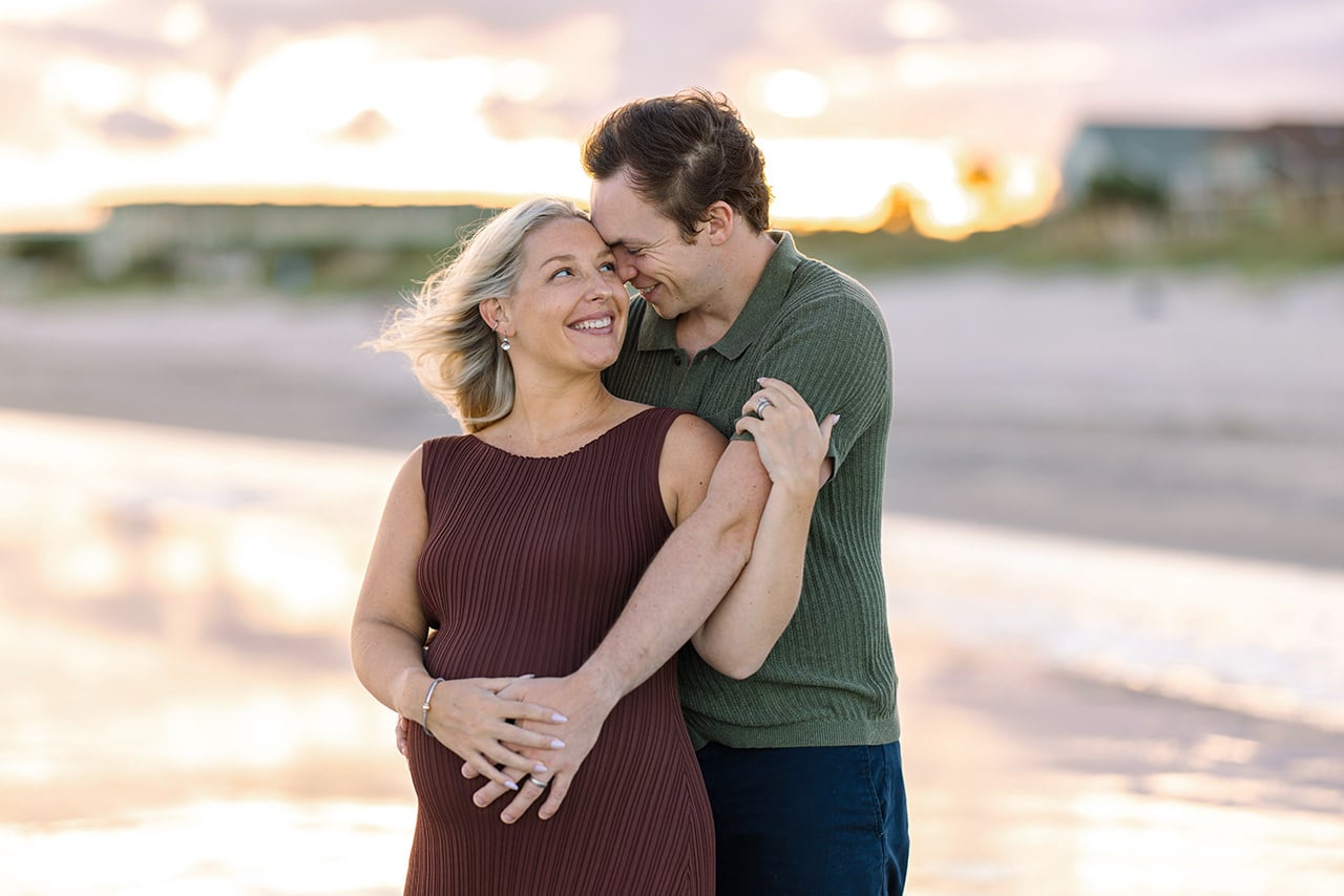 Professional photographer maternity photo session at Isle of Palms