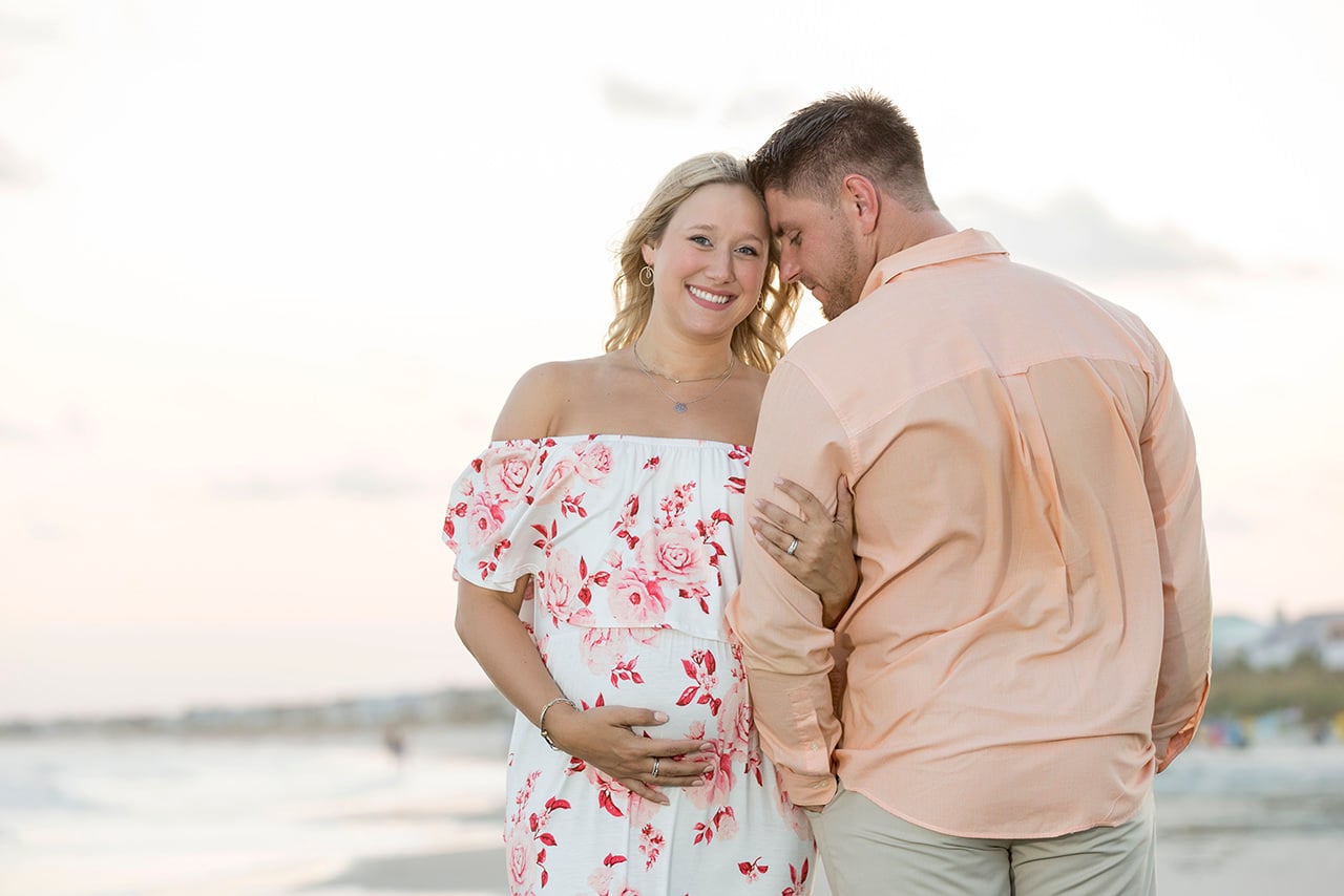 Professional photographer maternity photo session at Isle of Palms
