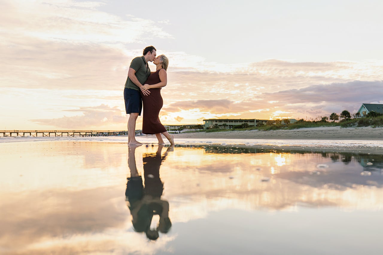 Professional photographer maternity photo session at Isle of Palms