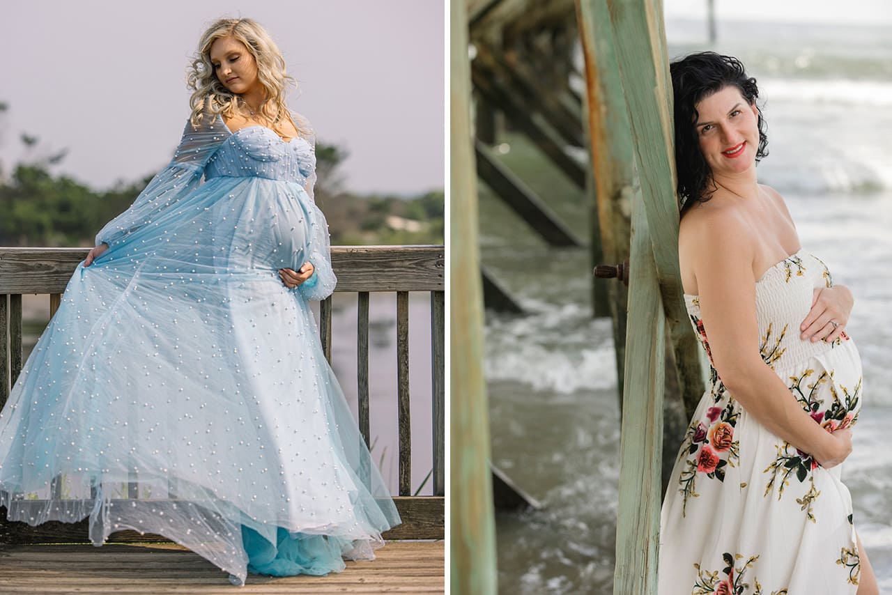 Professional photographer maternity photo session at Isle of Palms