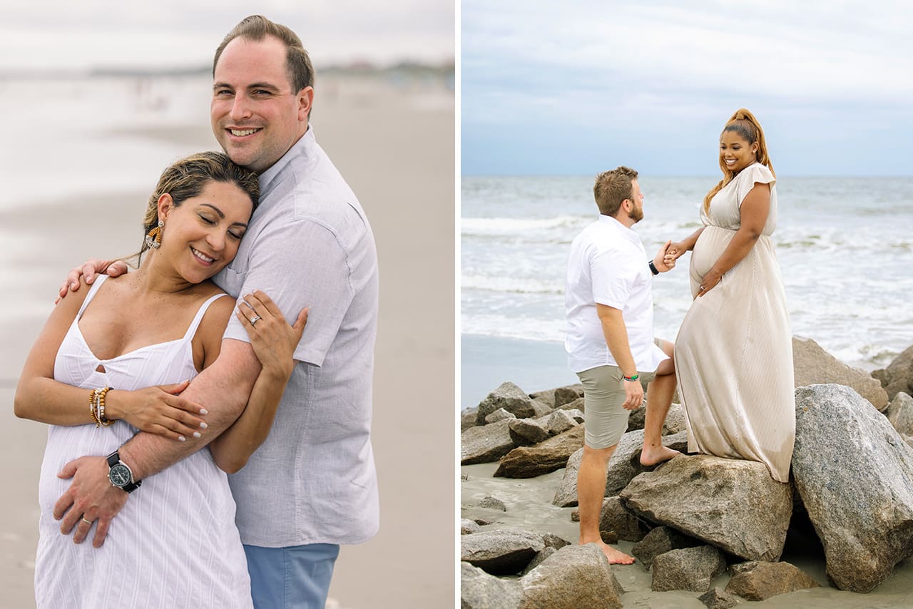 Professional photographer maternity photo session at Isle of Palms