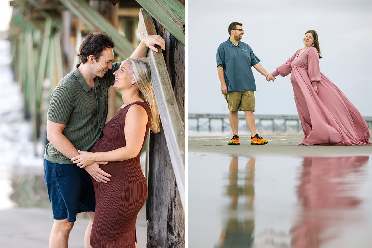 Professional photographer maternity photo session at Isle of Palms