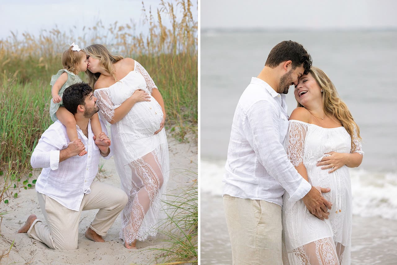 Professional photographer maternity photo session at Isle of Palms