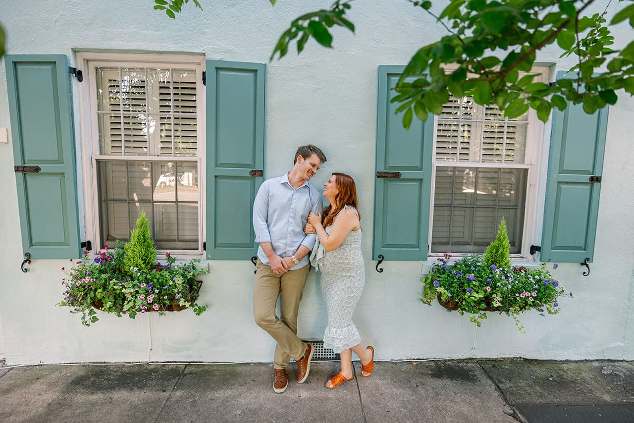 professional photographer maternity photo session at Rainbow Row