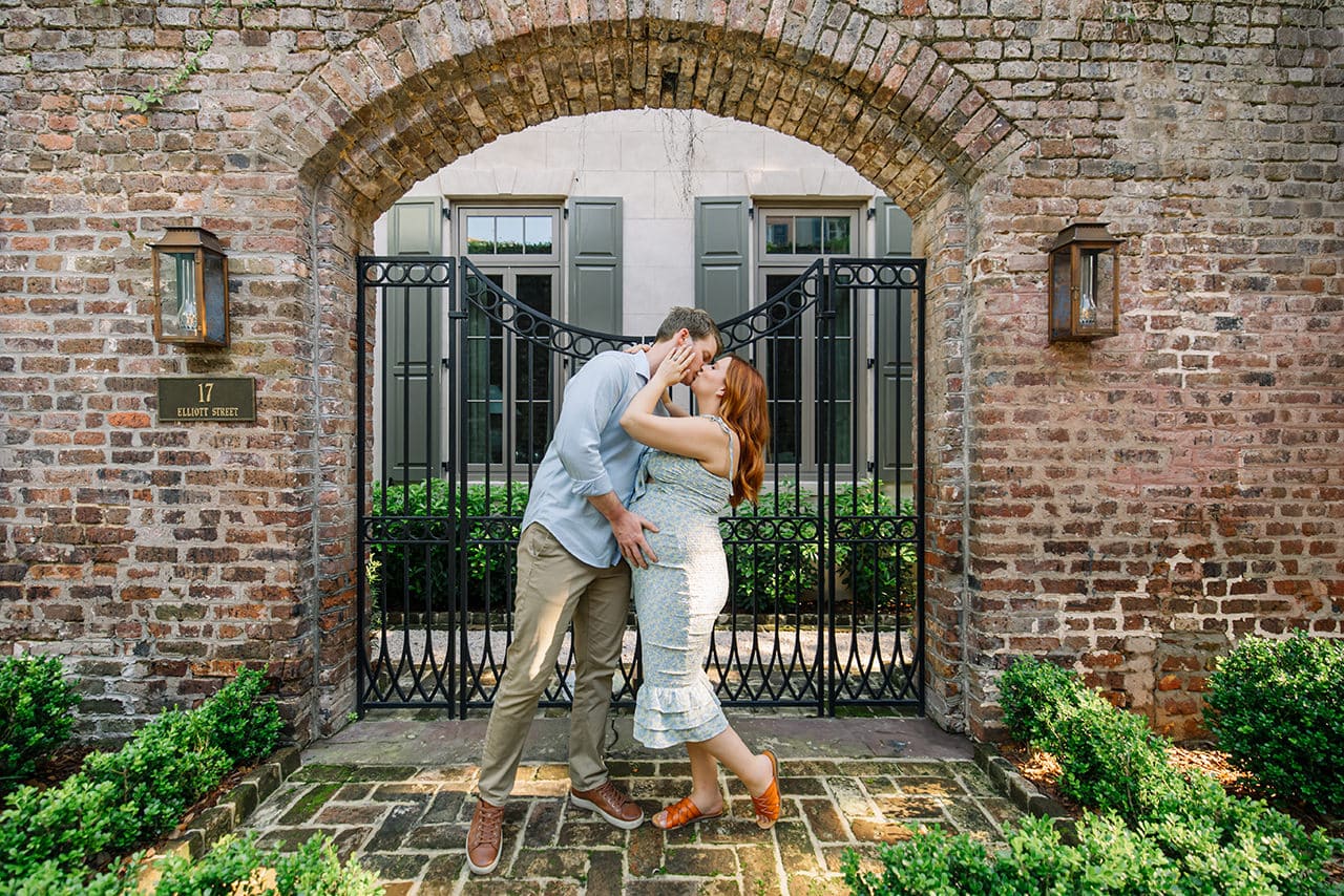 professional photographer maternity photo session at Rainbow Row