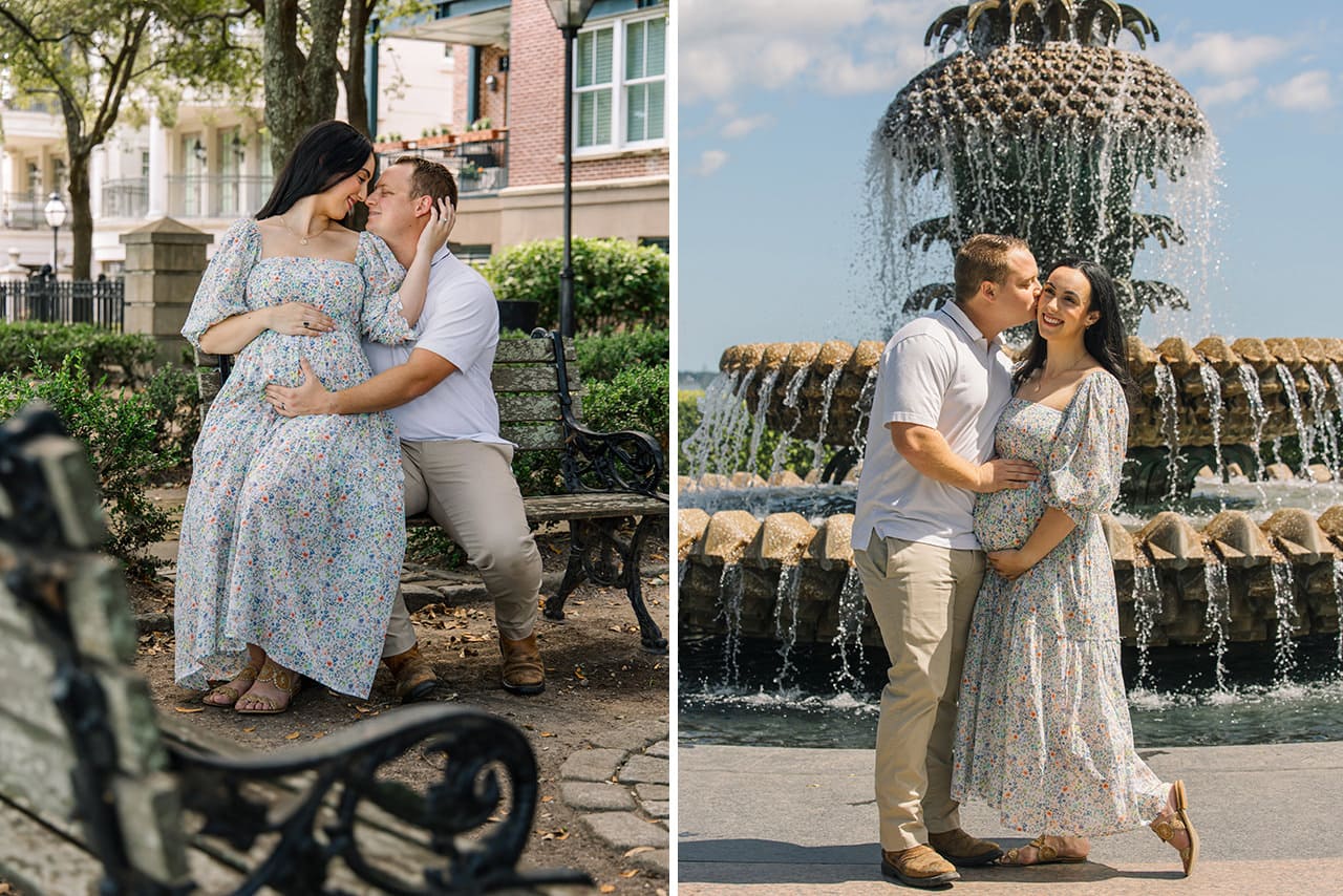 professional photographer maternity photo session at Waterfront Park