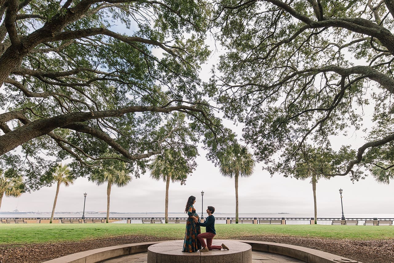 professional photographer maternity photo session at Waterfront Park