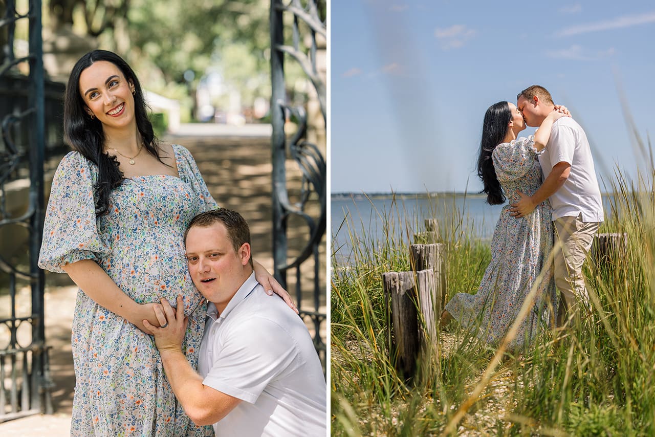 professional photographer maternity photo session at Waterfront Park