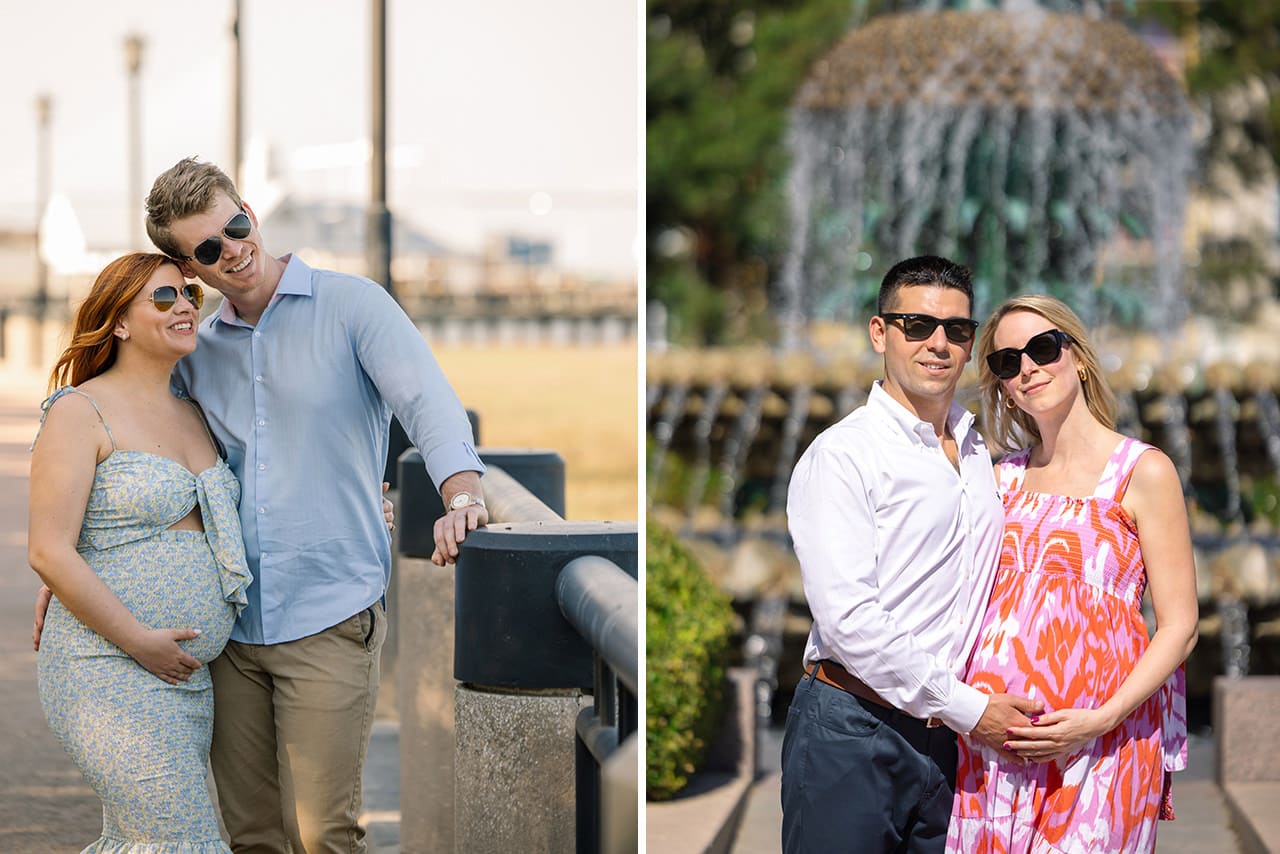professional photographer maternity photo session at Waterfront Park