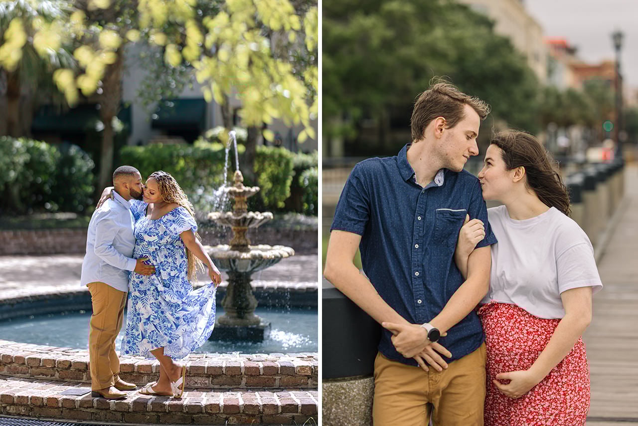 professional photographer maternity photo session at Waterfront Park