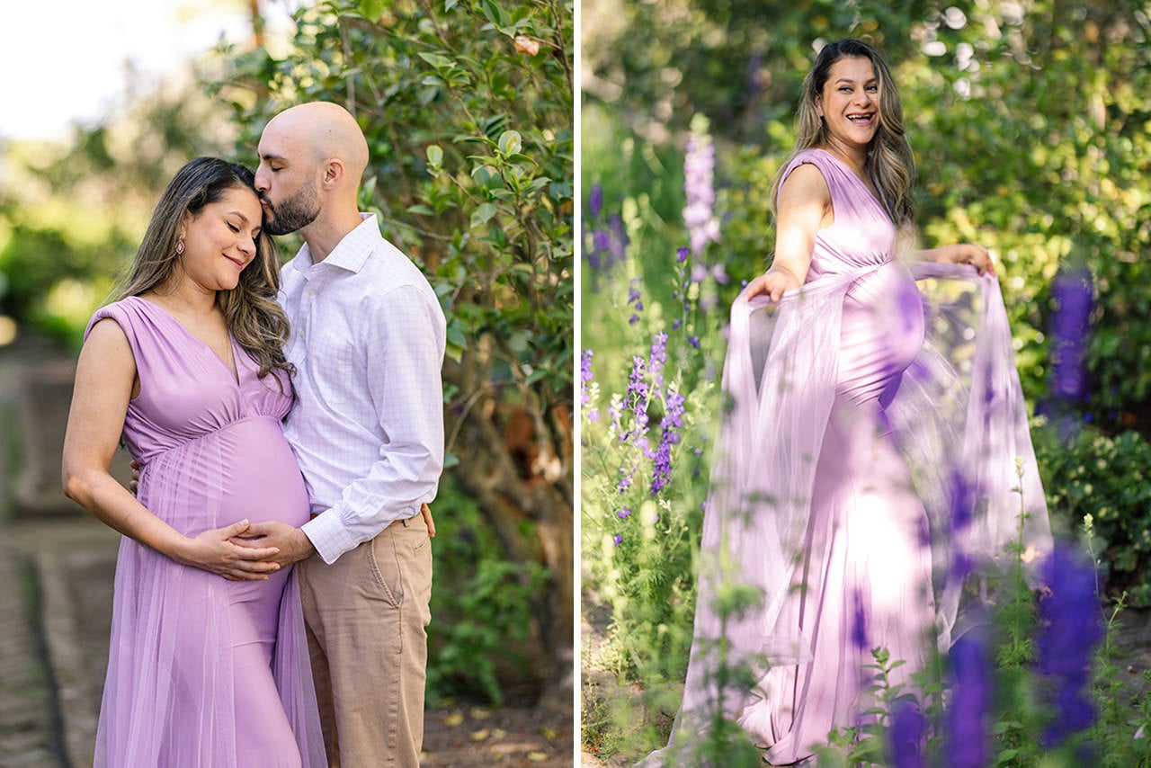 professional photographer maternity photo session at boone hall plantation