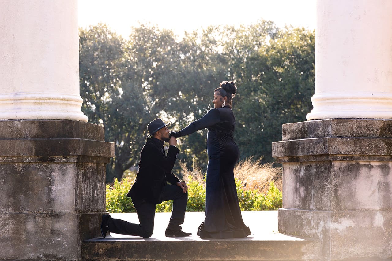 charleston anniversary photo session at Cannon Park