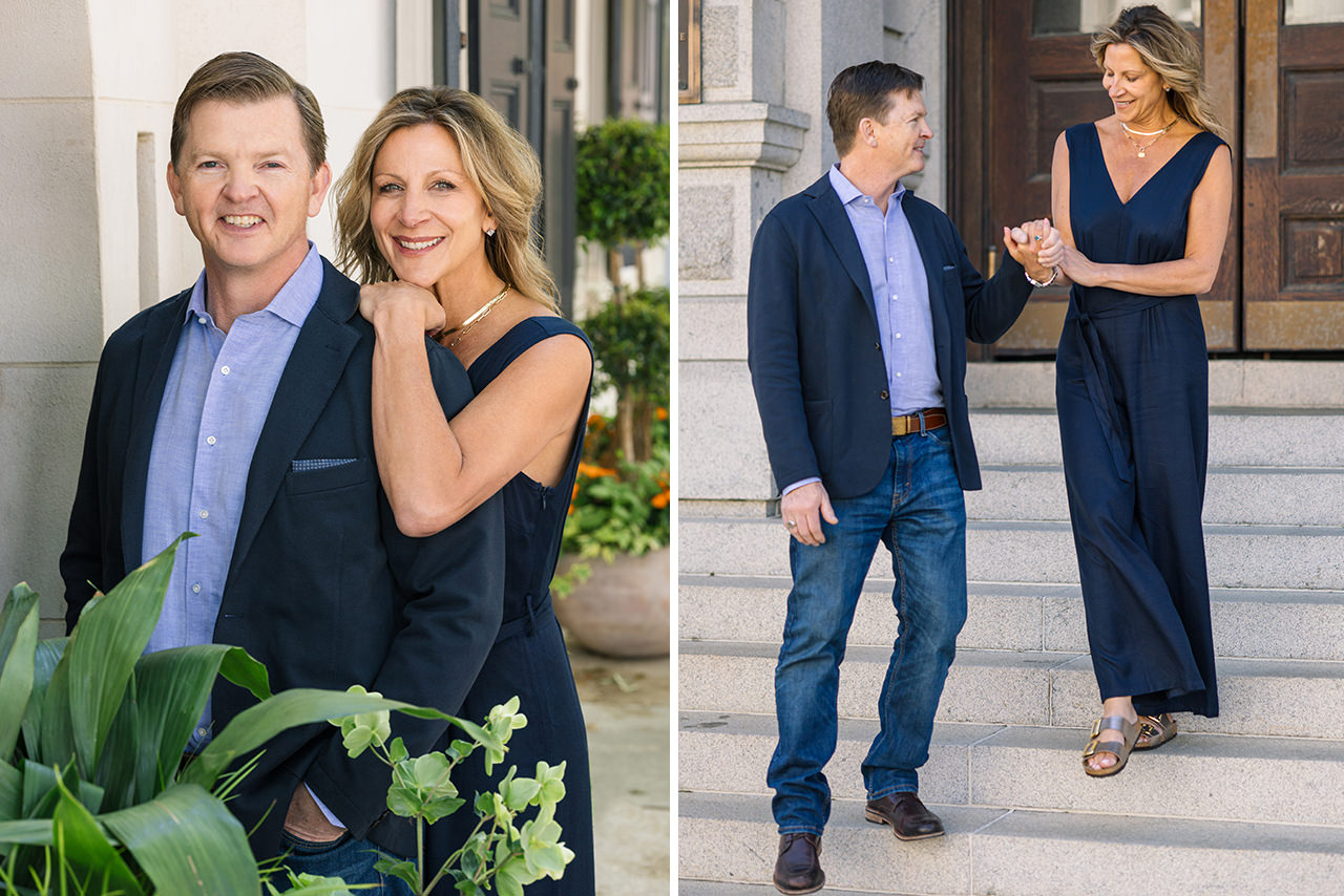 charleston anniversary photo session at Dock Street Theatre