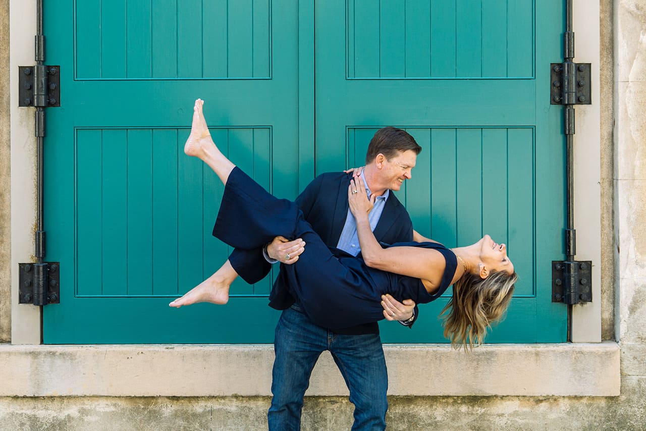 charleston anniversary photo session at Dock Street Theatre