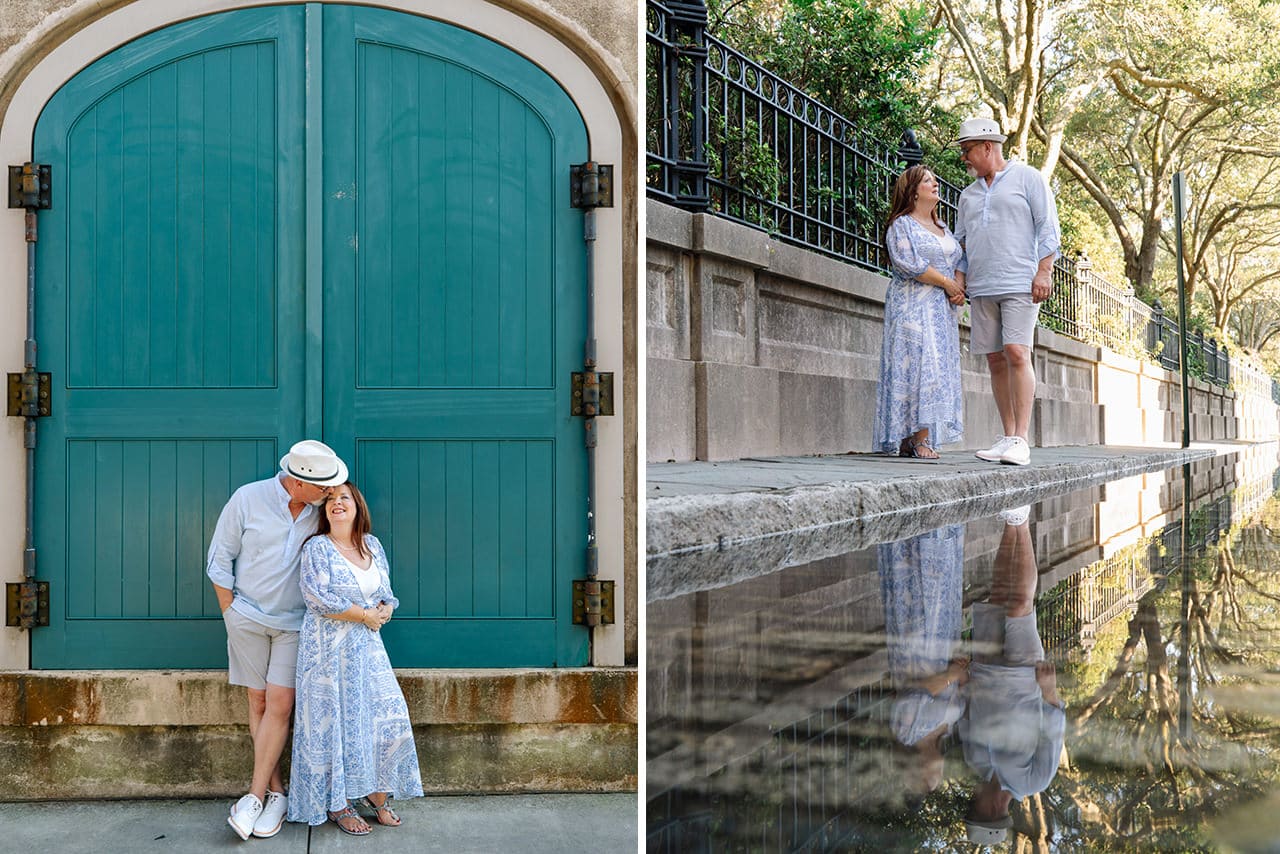 charleston anniversary photo session at Dock Street Theatre