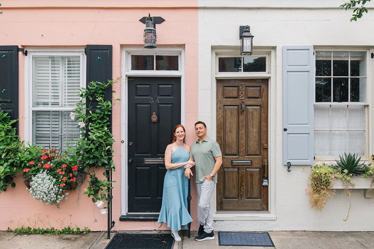 charleston anniversary photo session at Dock Street Theatre