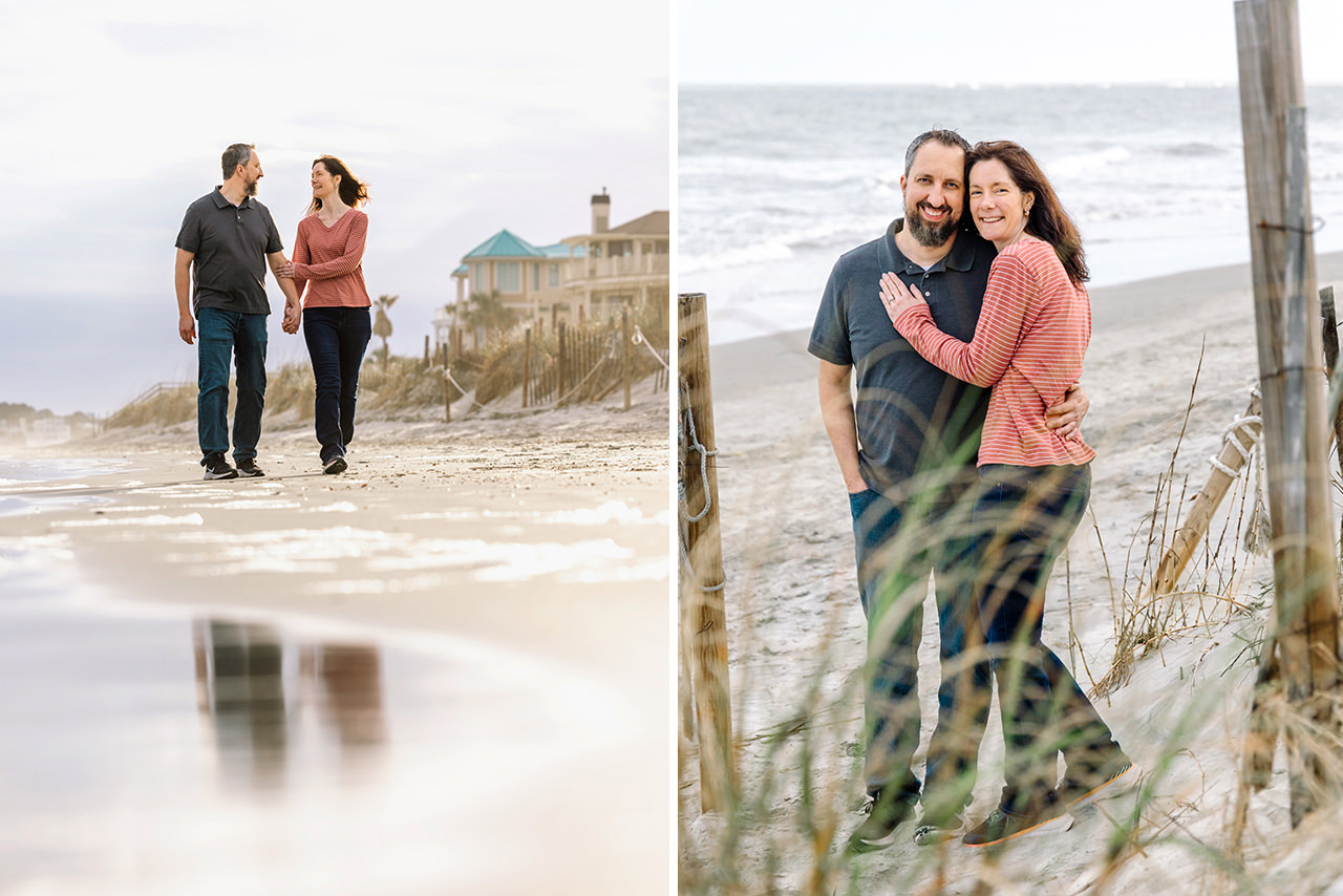 charleston anniversary photo session at Isle of palms