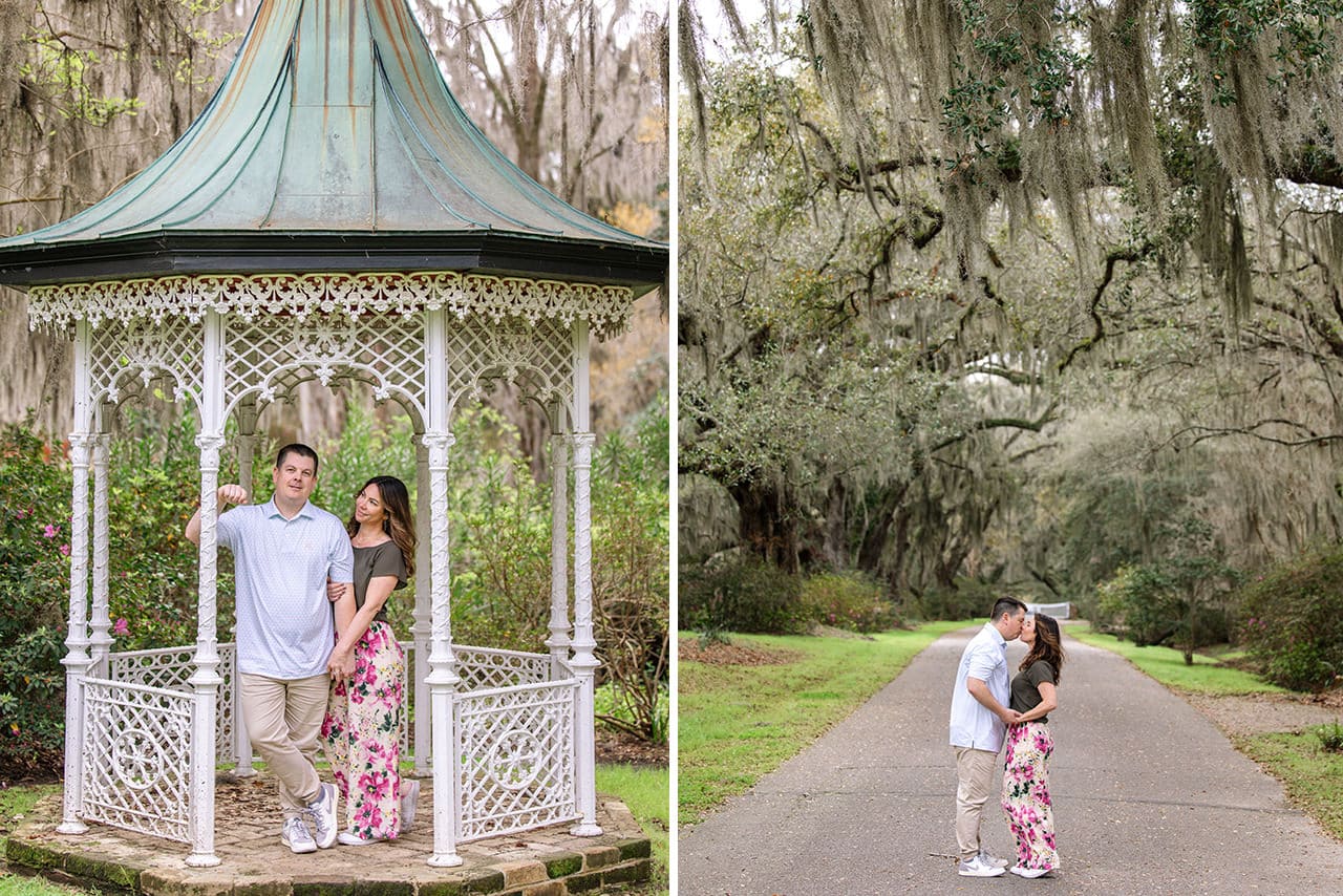 charleston anniversary photo session at Magnolia Plantation