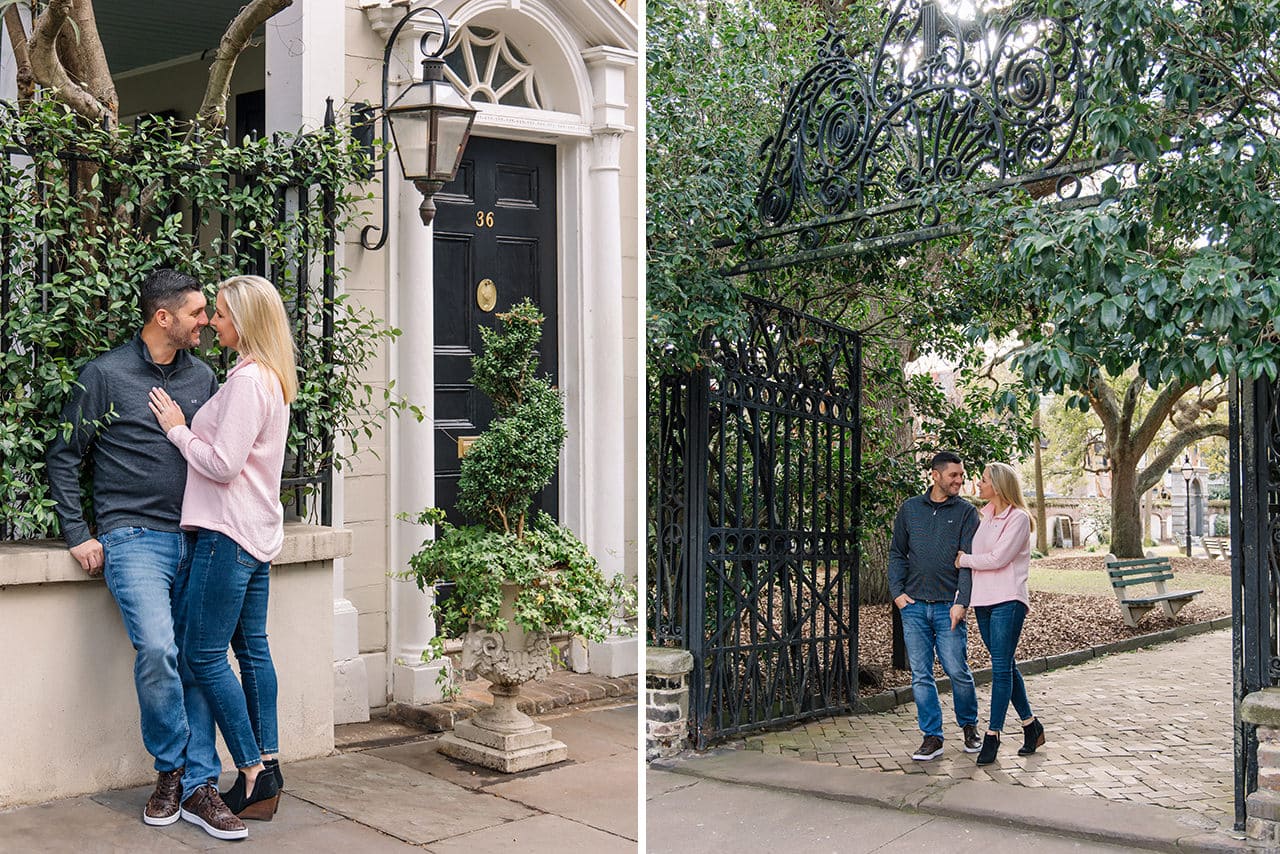 charleston anniversary photo session at Washington Square