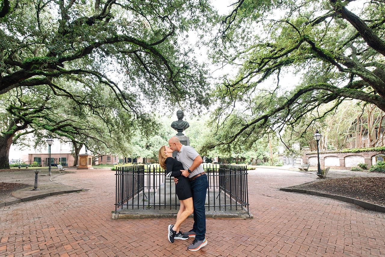 charleston anniversary photo session at Washington Square