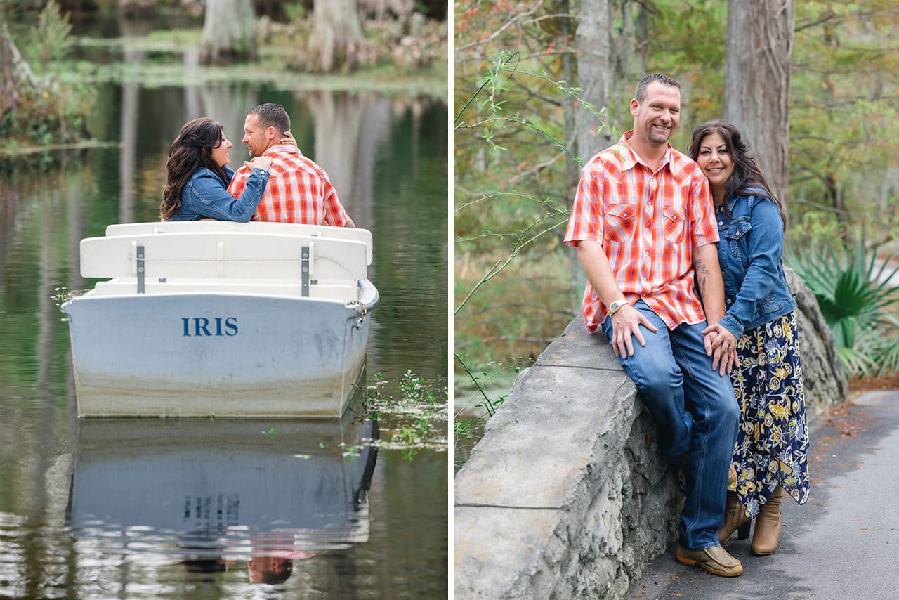 charleston anniversary photo session at cypress gardens