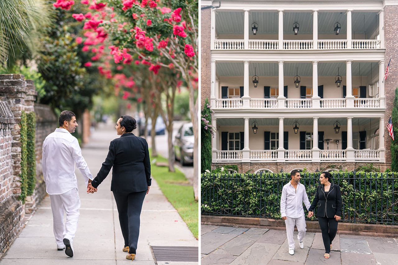 charleston anniversary photo session at white point garden