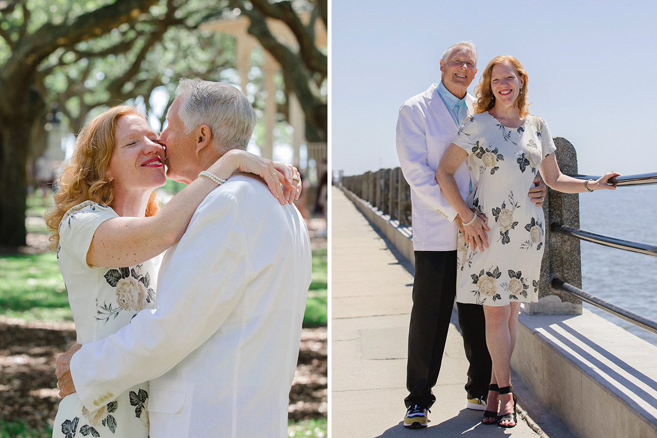 charleston anniversary photo session at white point garden