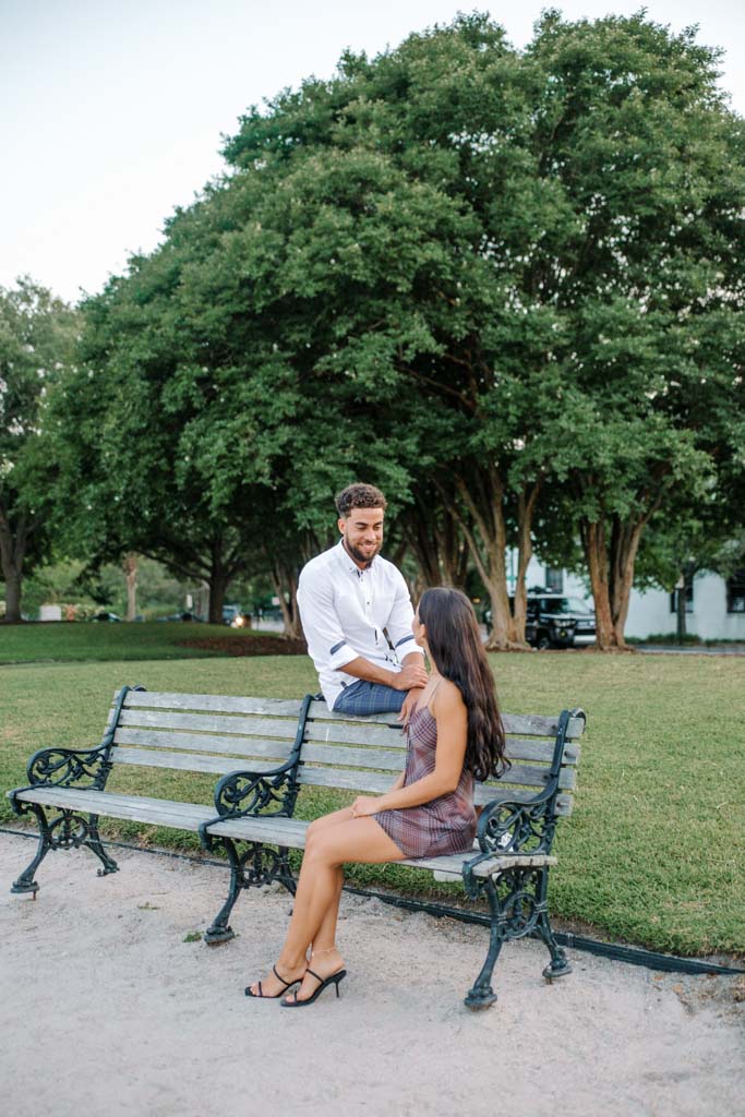 waterfront-park-and-pineapple-fountain-engagement-photographers-benches-near-pineapple-fountain-1
