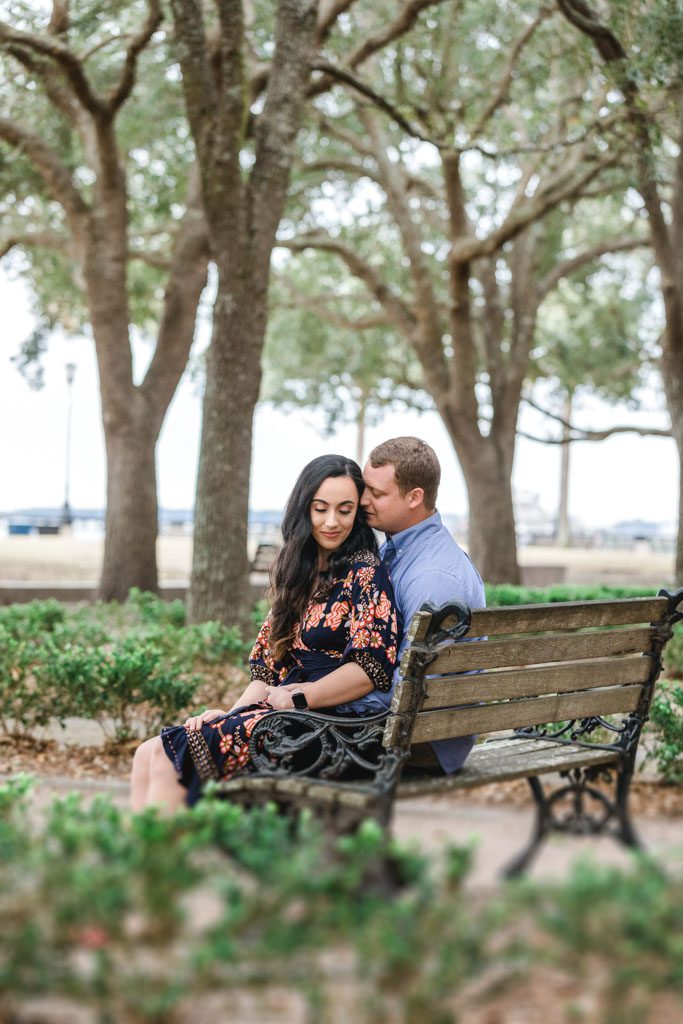 waterfront-park-and-pineapple-fountain-engagement-photographers-benches-near-pineapple-fountain-3