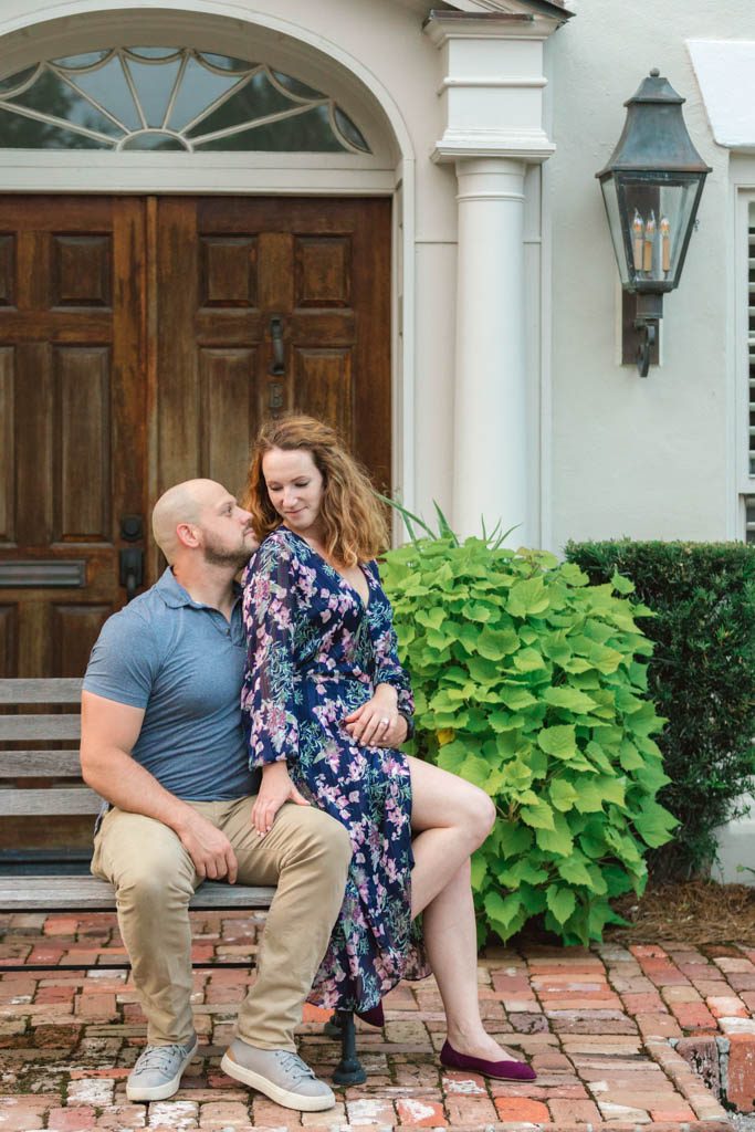 waterfront-park-and-pineapple-fountain-engagement-photographers-benches-near-pineapple-fountain-4